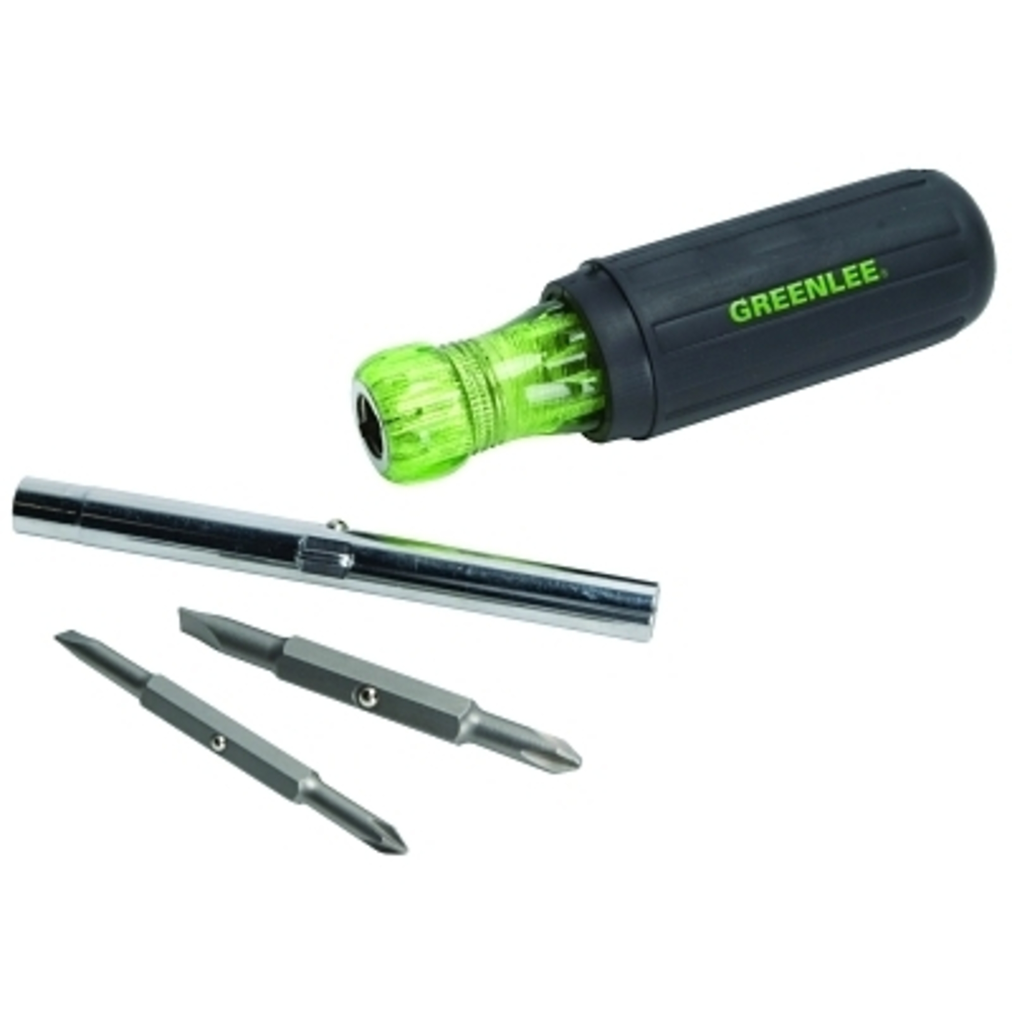 Greenlee 6-in-1 Multi-Tool — #1/#2, 5/16in. & 1/4in. Opening, 3/16in. & 1/4in. Tip, 7 1/2in. Length, Model# 332-0153-42C